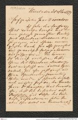 Nachlass Franz Steindachner, Brief von Kirchner an Franz Steindachner (30.05.1877), Inv.Nr. 268.01, Seite 1
